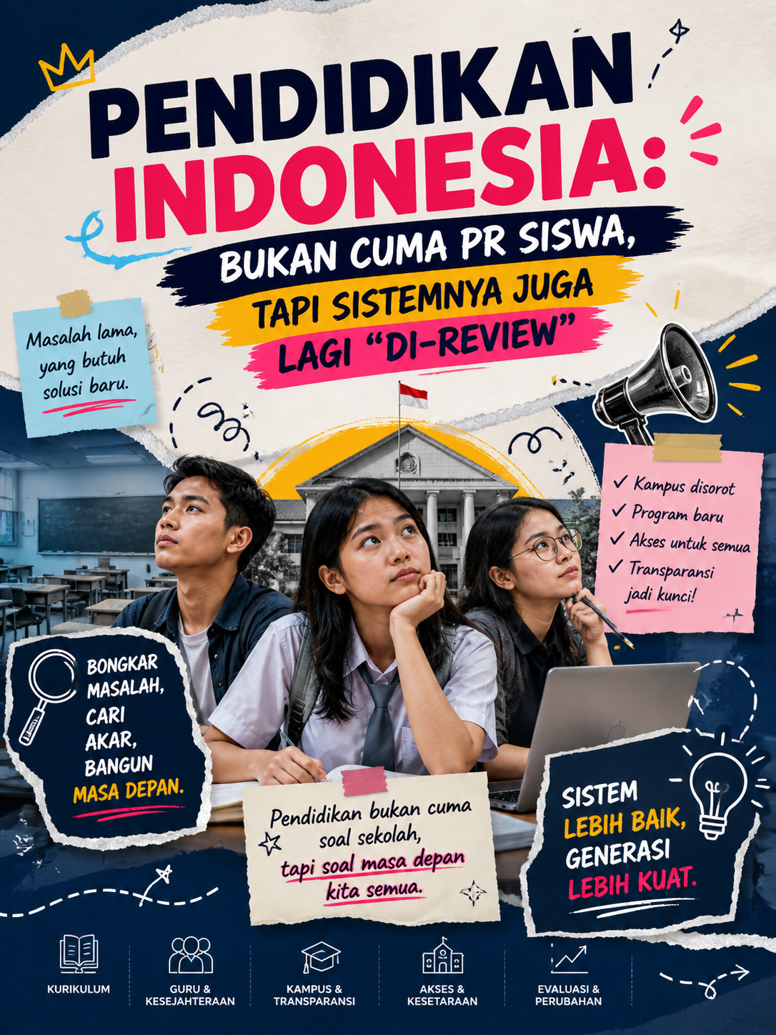 Pendidikan Indonesia: Bukan Cuma PR Siswa, Tapi Sistemnya Juga Lagi “Di-Review”